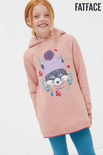 FatFace Pink Fox Longline Hoodie (520513) | £26