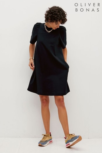 Oliver Bonas T-Shirt Sweatshirt Black Mini Dress (520525) | £55