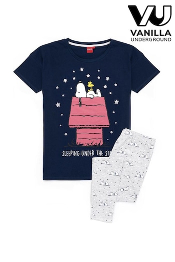 Vanilla Underground Blue Snoopy Long Leg Pyjama Set (520849) | £25
