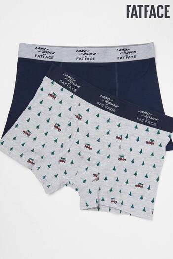 FatFace Grey Land Rover Tree Boxers 2 Pack (521068) | £22