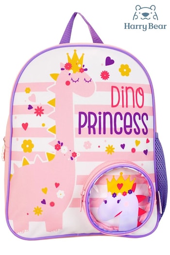 Harry Bear Pink Girls Dinosaur Backpack (521249) | £17