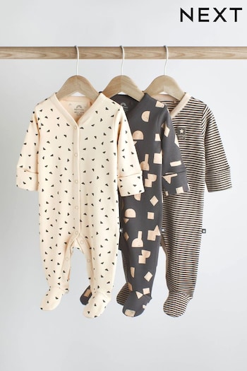 Monochrome Baby Sleepsuits 3 Pack (0-3yrs) (521526) | £18 - £20