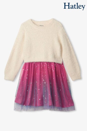 Hatley Pink Stars Tulle Jumper Dress (521762) | £50