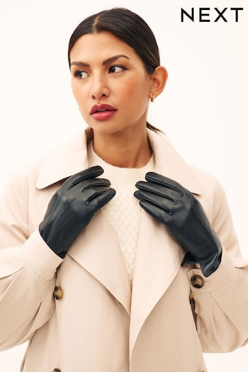 Black Leather Gloves (521766) | £22