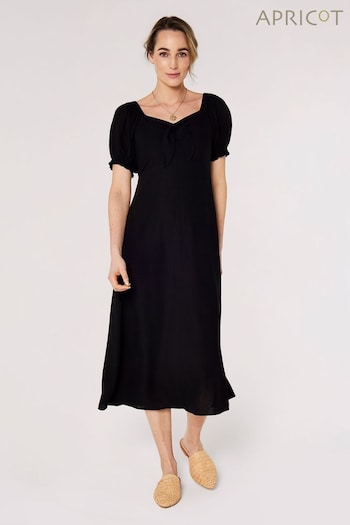 Apricot Black Tie Detail Milkmaid Midaxi Dress (521921) | £37