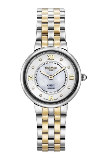 Roamer Ladies Gold Tone Capri Diamonds Watch (522011) | £335