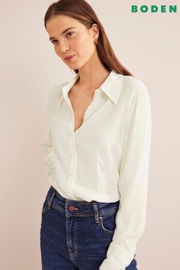 Boden White Fitted Workwear Shirt (522195) | £75