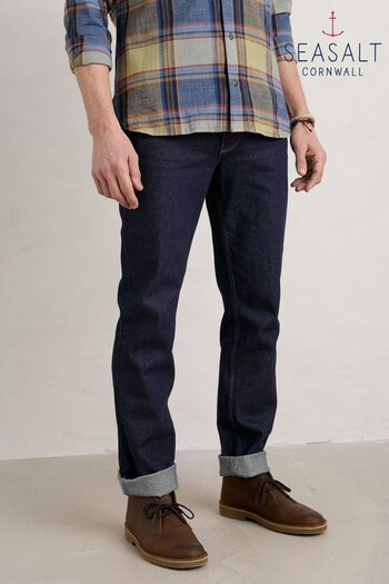 Seasalt Cornwall Blue Mens Short Cobleman Jeans (522544) | £65