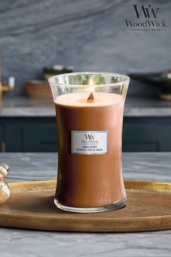 Woodwick Orange Large Santal Myrrh Scented Jar Candle (522592) | £33