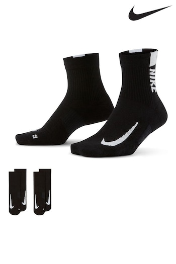 Nike Black Running Ankle Socks Two Pack (522990) | £17