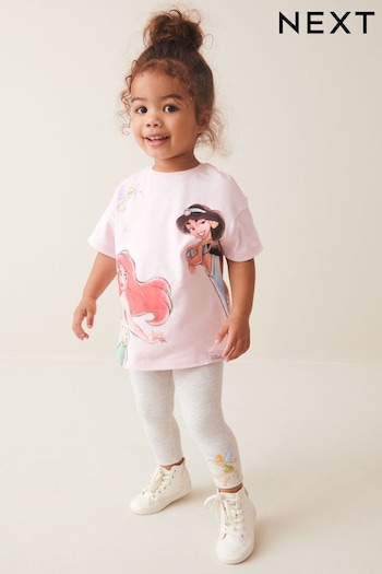 Pink Disney Princess Short Sleeve T-Shirt And Leggings Set (3mths-7yrs) (523122) | £18 - £22