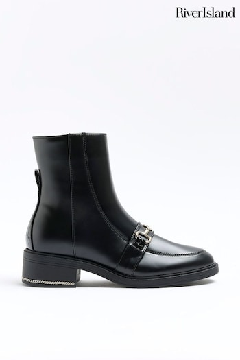 River Island Black Snaffle Boots (523168) | £45