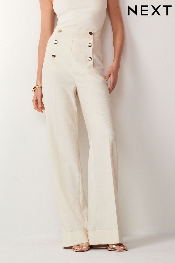 Womens Cream Trousers Next UK