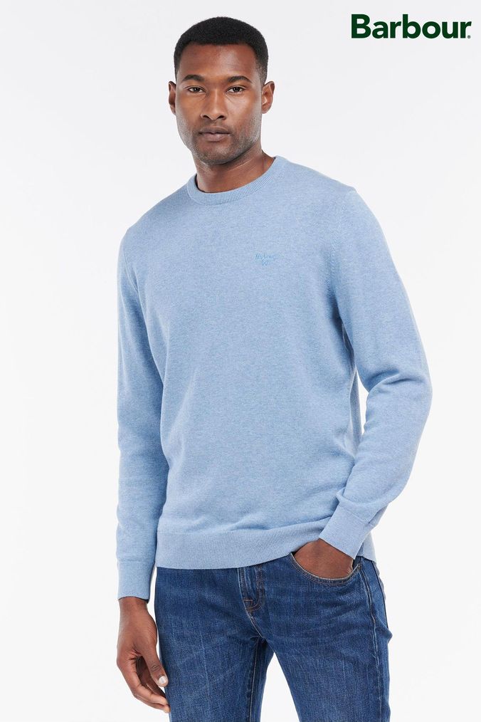 Barbour jumper cheap mens Blue