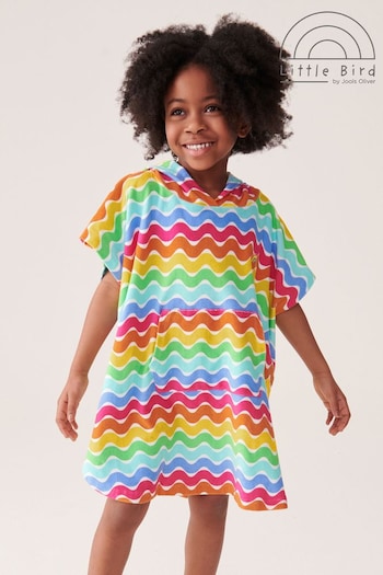 Little Bird by Jools Oliver Multi Pastel Rainbow Hooded Towelling Beach Poncho (523934) | £24 - £28