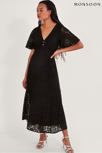 Monsoon Lace Tea Black Nero Dress (524066) | £150