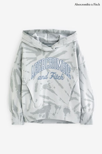 Abercrombie & Fitch Grey Floral Print Technique Hoodie (524111) | £40