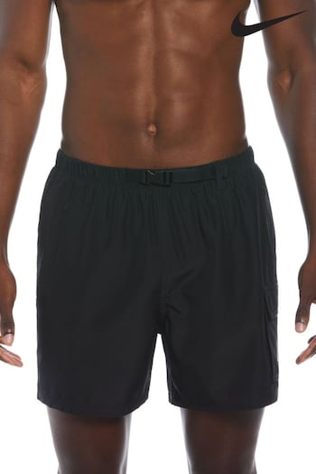 Nike Black 5 Inch Essential Volley Cargo Swim Shorts (524230) | £46