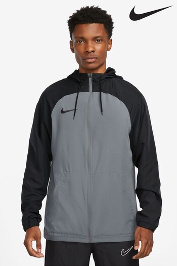 Nike amazon Grey/Black Dri-FIT Academy Hooded Training Track Jacket (524371) | £55