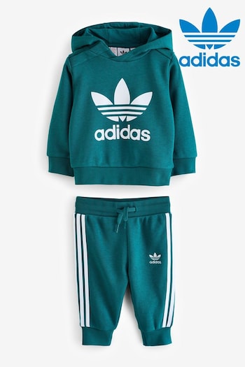 adidas Originals Green Kids Adicolor Hoodie Set (524581) | £38