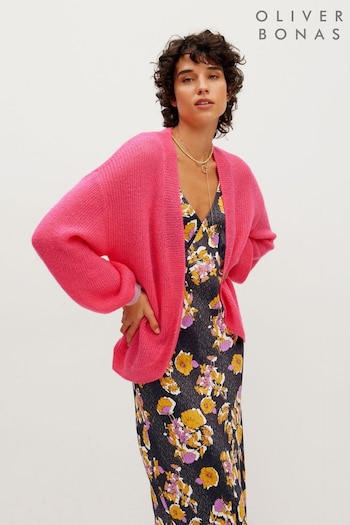 Oliver Bonas Pink Knitted Cardigan (524690) | £65