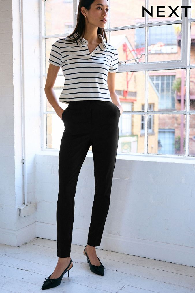 Women s Black Casual Trousers Next Official Site