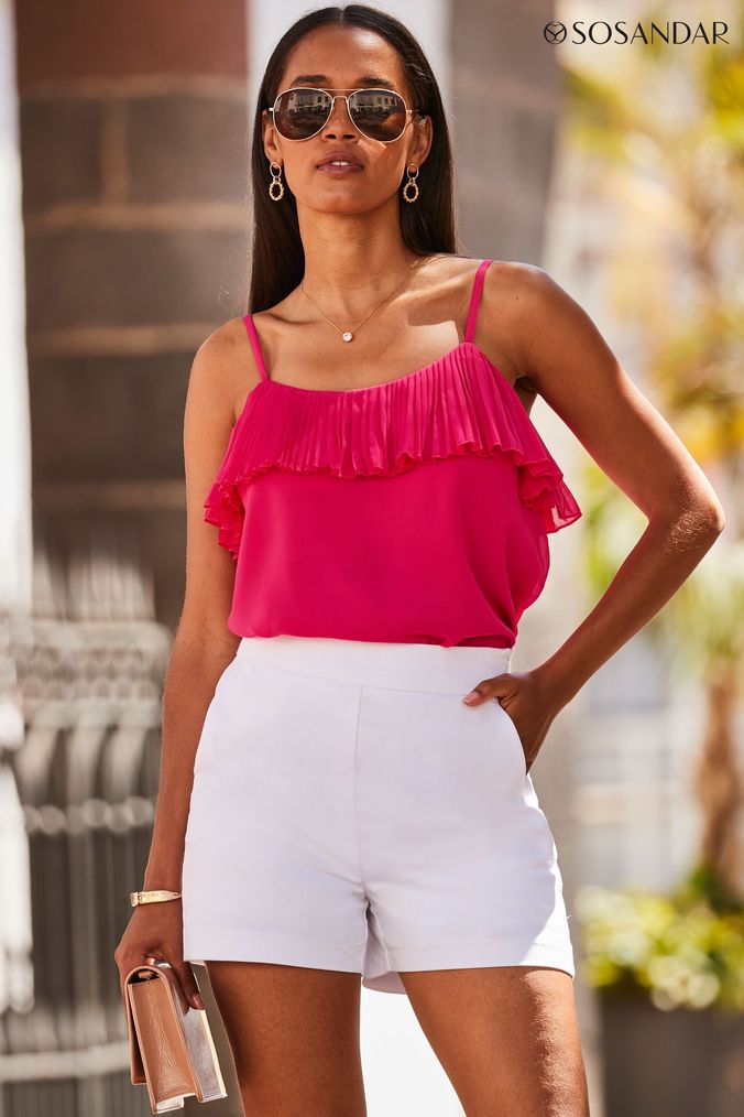 Cerise pink cami top deals