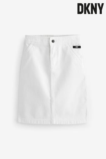 DKNY Denim Midi White Skirt (525157) | £66 - £78