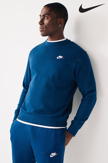 Nike street Navy Club Crew Sweatshirt (525495) | £55