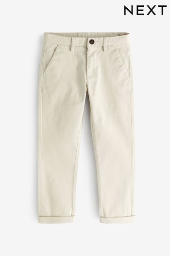 Ecru Neutral Regular Fit Stretch Chino Trousers (3-17yrs) (525543) | £11 - £16