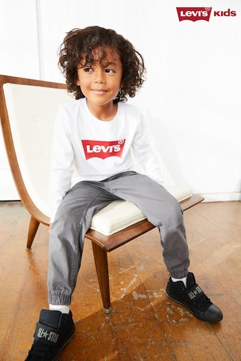 Levi's® White Long Sleeve Kids Batwing T-Shirt (525555) | £23 - £24