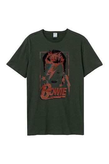 Amplified Grey David Bowie Aladdin Sane Anniversary T-Shirt (525772) | £25