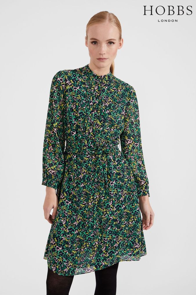 Hobbs green dress sale store