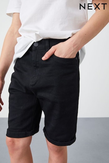 Black Regular Fit Denim Shorts (12mths-16yrs) (525936) | £9 - £14