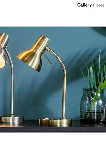Gallery Home Antique Brass Prairie USB Table Lamp (526012) | £42