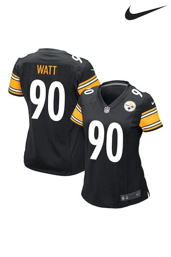 Nike Black NFL Pittsburgh Steelers Home Game Jersey - T.J. Watt Womens (526343) | £105