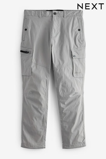 Grey Slim Stretch Cargo Utility Trousers (526362) | £36