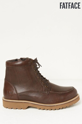 FatFace Brown Aiden Lace Up Ankle Boots (526419) | £85