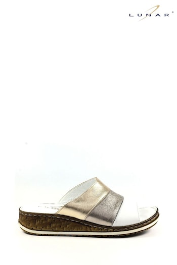 Lunar Natural Appleby Pewter Lea. Sandals run (526433) | £50