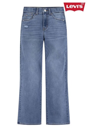 Levi's® Blue Mid Wash Wide Leg Ripped Jeans (527254) | £55 - £60