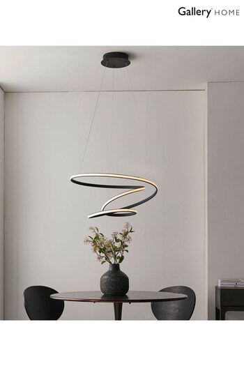 Gallery Home Black Delta 1 Bulb Pendant Ceiling Light (527359) | £212