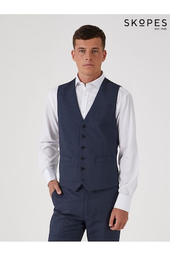 Skopes Harcourt Blue Suit Waistcoat (527390) | £49