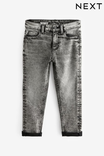 Light Grey Skinny Fit Cotton Rich Stretch midja Jeans (3-17yrs) (527647) | £12 - £17