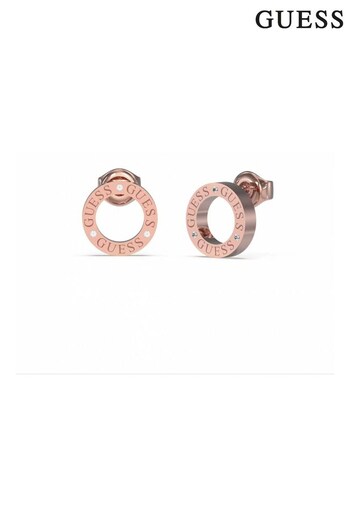 Guess Jewellery Ladies Pink Circle Lights Earrings (528112) | £39