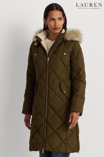 Lauren Ralph Lauren Green Puff Coat (528520) | £319