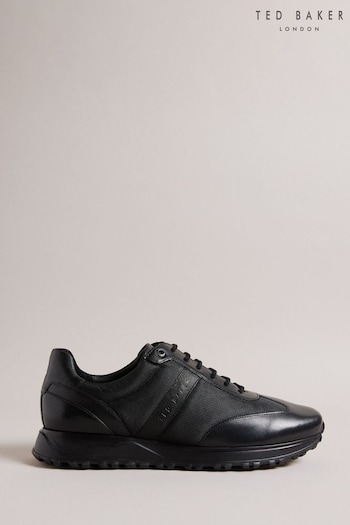 Ted Baker Marckus Leather Light Sole Black Trainers (528528) | £130