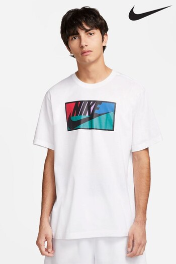 Nike White Sportswear Graphic Printed T-Shirt (528558) | £33