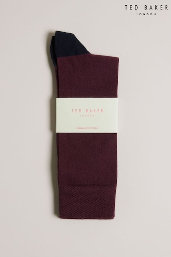 Ted Baker Red Corecol Socks With Contrast Colour Heel And Toe (528561) | £10
