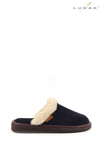 Lazy Dogz Blue Otto Suede Mule Slippers (528600) | £35