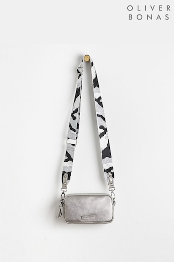 Oliver Bonas Silver Naha Animal Strap Cross-Body Bag (528608) | £42